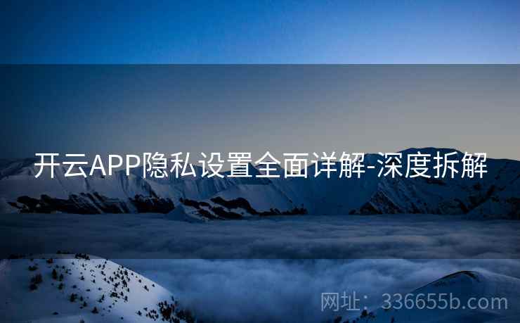 开云APP隐私设置全面详解-深度拆解 开云APP隐私设置全面详解-深度拆解